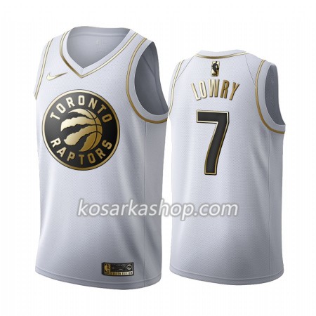 Dres Toronto Raptors Kyle Lowry 7 Nike 2019-20 Bijela Golden Edition Swingman